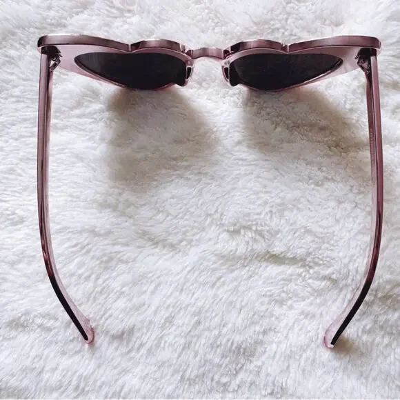 Addison Pink Heart-Shaped Sunglasses - Picture 10 of 15